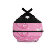 Load image into Gallery viewer, Pink hearts & Butterflies Backpack