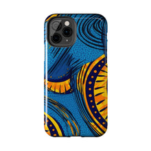 Load image into Gallery viewer, Ankara Blue Tough iPhone Cases