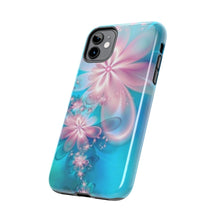 Load image into Gallery viewer, Pink & Blue fairy Flowers Tough iPhone Cases