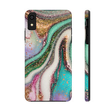 Load image into Gallery viewer, Glitter Marble, Gloss Tough iPhone Cases