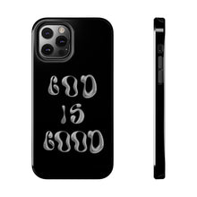 Load image into Gallery viewer, God is Good Black Gloss Tough iPhone Cases