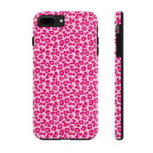Load image into Gallery viewer, Hot pink leopard print Tough iPhone Cases
