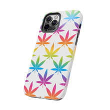 Load image into Gallery viewer, Rainbow Weed Leaf Tough iPhone Cases