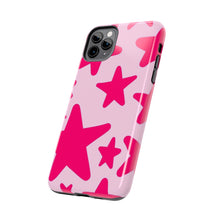 Load image into Gallery viewer, Hot Pink stars, light pink Tough iPhone Cases