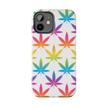 Load image into Gallery viewer, Rainbow Weed Leaf Tough iPhone Cases