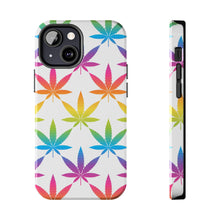 Load image into Gallery viewer, Rainbow Weed Leaf Tough iPhone Cases