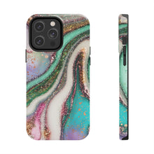 Load image into Gallery viewer, Glitter Marble, Gloss Tough iPhone Cases