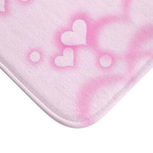 Load image into Gallery viewer, Microfiber Light Pink Hearts Bath Mat