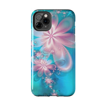 Load image into Gallery viewer, Pink & Blue fairy Flowers Tough iPhone Cases
