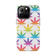 Load image into Gallery viewer, Rainbow Weed Leaf Tough iPhone Cases
