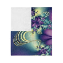 Load image into Gallery viewer, Purple, blossoms Plush Blanket