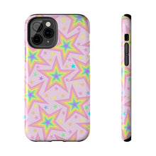 Load image into Gallery viewer, Rainbow stars, Light pink Tough iPhone Cases