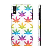 Load image into Gallery viewer, Rainbow Weed Leaf Tough iPhone Cases