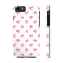 Load image into Gallery viewer, Pink bow white, Gloss Tough iPhone Case