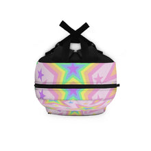 Load image into Gallery viewer, Rainbow Stars, Light Pink Backpack