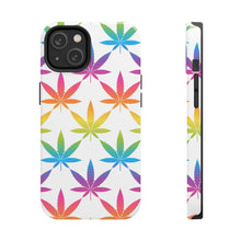 Load image into Gallery viewer, Rainbow Weed Leaf Tough iPhone Cases