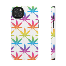 Load image into Gallery viewer, Rainbow Weed Leaf Tough iPhone Cases