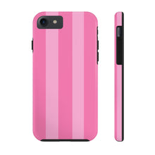 Load image into Gallery viewer, Pink stripes Tough iPhone Cases