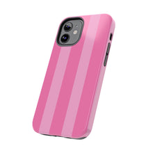Load image into Gallery viewer, Pink stripes Tough iPhone Cases