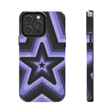 Load image into Gallery viewer, Black & Purple stars Tough iPhone Cases