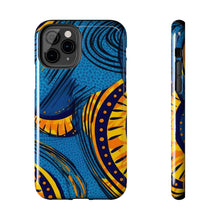 Load image into Gallery viewer, Ankara Blue Tough iPhone Cases