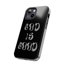 Load image into Gallery viewer, God is Good Black Gloss Tough iPhone Cases