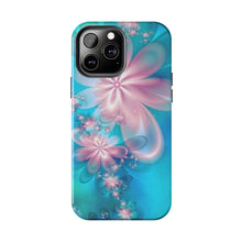 Load image into Gallery viewer, Pink & Blue fairy Flowers Tough iPhone Cases