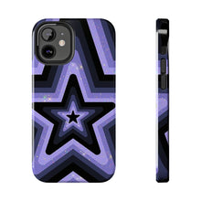Load image into Gallery viewer, Black & Purple stars Tough iPhone Cases