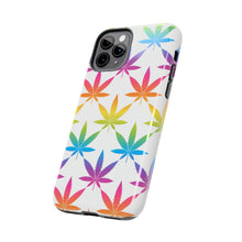 Load image into Gallery viewer, Rainbow Weed Leaf Tough iPhone Cases