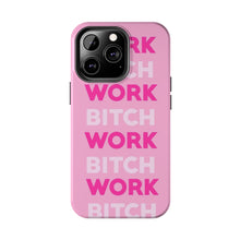 Load image into Gallery viewer, Work BTC Work , Pink Gloss Tough iPhone Cases