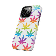 Load image into Gallery viewer, Rainbow Weed Leaf Tough iPhone Cases