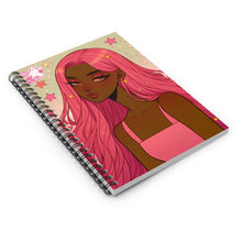 Load image into Gallery viewer, Pink Nikki Spiral Notebook - Ruled Line