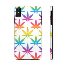 Load image into Gallery viewer, Rainbow Weed Leaf Tough iPhone Cases