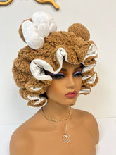 Load image into Gallery viewer, Brown Teddy Ears 3d Adjustable Plush Bonnet
