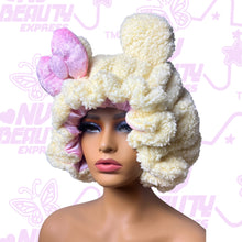 Load image into Gallery viewer, Buttercream Teddy Ears 3d Adjustable Plush Bonnet