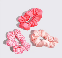 Load image into Gallery viewer, HK Recycled Fabric Puffy Scrunchies 3pc Set
