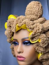 Load image into Gallery viewer, Brown Teddy Ears 3d Adjustable Plush Bonnet