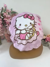 Load image into Gallery viewer, Cupid Kitty Valentines Day Adjustable Plush Bonnet