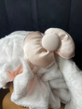 Load image into Gallery viewer, 100% Real silk Jumbo White Ears 3d XL Adjustable Plush Bonnet W/ silk bow