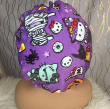 Load image into Gallery viewer, Purple Halloween Kitty Plush Bonnet