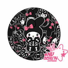 Load image into Gallery viewer, Skeleton Characters Plush Bonnet W/ Black Satin