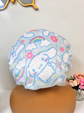 Load image into Gallery viewer, Rainbow Blue Cinna Plush Adjustable Bonnets
