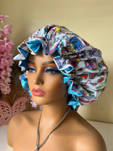 Load image into Gallery viewer, HK &amp; Friends Adjustable Cotton Satin Lined Bonnet
