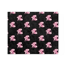 Load image into Gallery viewer, Pink bow Black Plush Blanket
