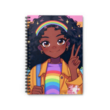 Load image into Gallery viewer, Nila Rainbow Sparkles Spiral Notebook - Ruled Line
