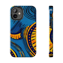 Load image into Gallery viewer, Ankara Blue Tough iPhone Cases
