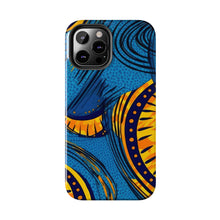 Load image into Gallery viewer, Ankara Blue Tough iPhone Cases
