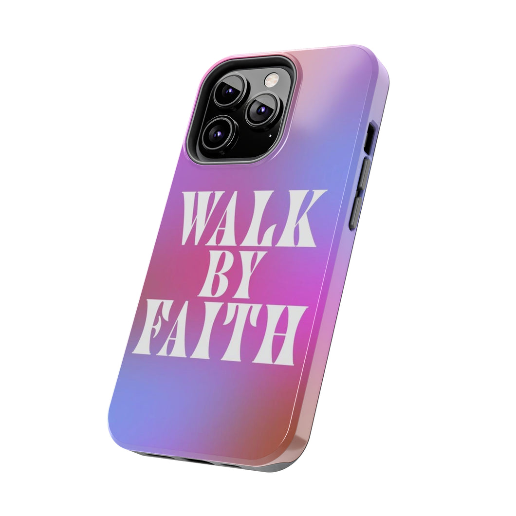 Walk by Faith, Purple Tough iPhone Cases