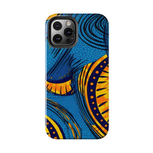 Load image into Gallery viewer, Ankara Blue Tough iPhone Cases
