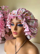 Load image into Gallery viewer, Rainbow Care Bears Adjustable Cotton Satin Lined Bonnet
